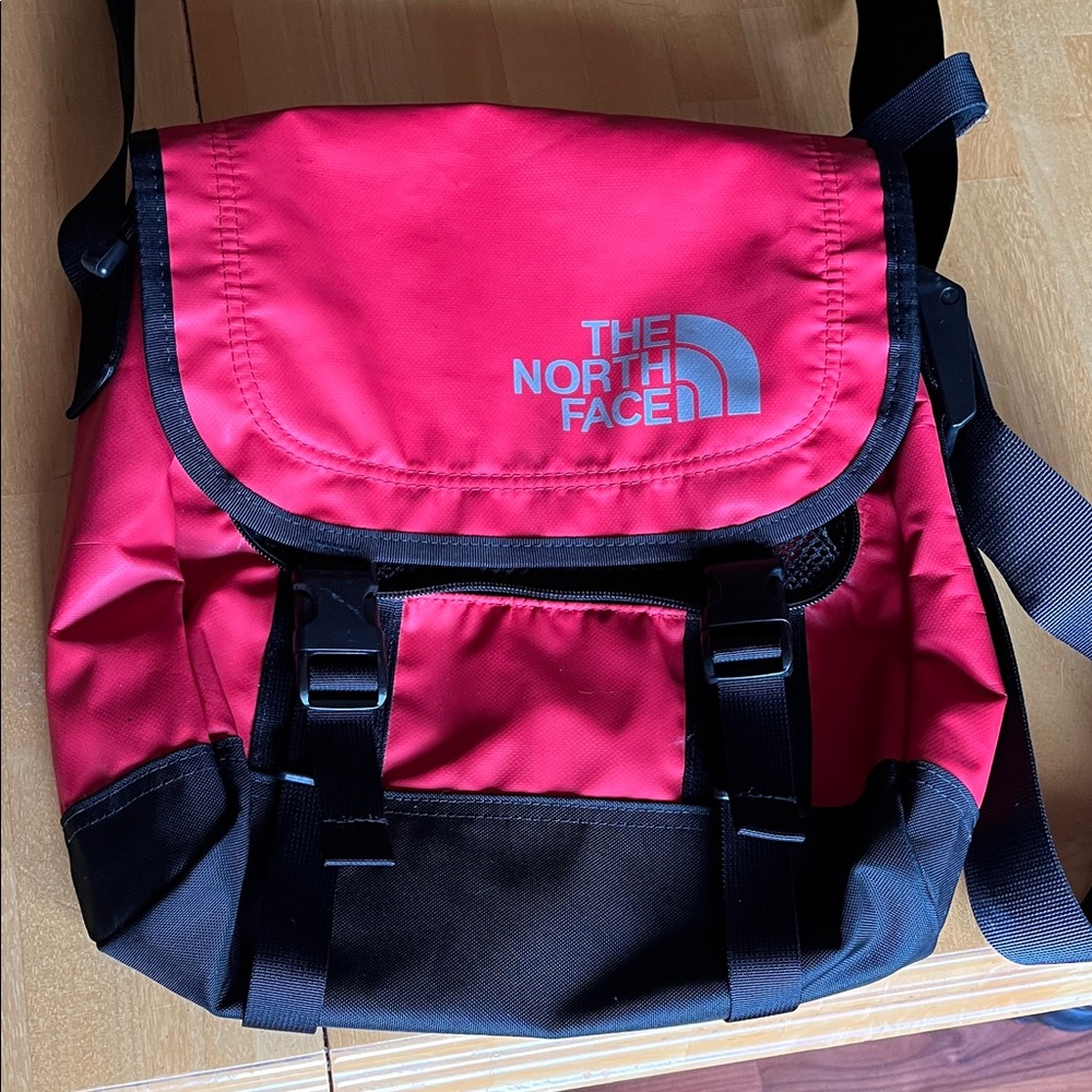 The North Face Red and Black Messenger Bag